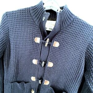 Weatherproof Cardigan Sweater Mens Medium Vintage Original Sherpa Lined Toggle